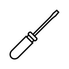Screwdriver line icon, vector outline logo isolated on white background