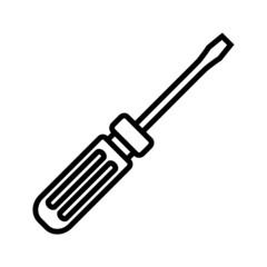 Screwdriver line icon, vector outline logo isolated on white background