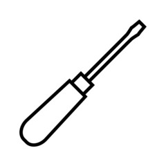 Screwdriver line icon, vector outline logo isolated on white background