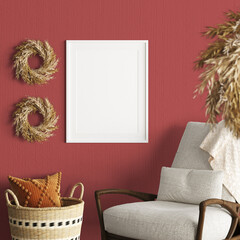 Boho Frame Mockup - Boho Frame - Blank Frame - White Frame - Frame Mockup - Frame Template