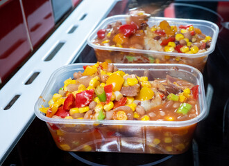 Leftover homemade chicken and cheese enchilada bake