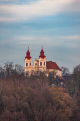 Fototapeta premium Church of the Visitation of the Virgin Mary, Lechovice, Czech Republic
