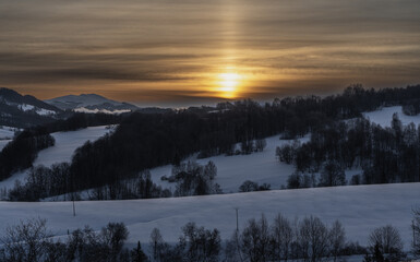 Fototapeta premium Bieszczady, Polska , połonina , góry, Karpaty