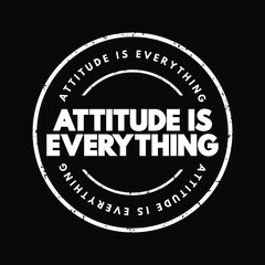 Fototapeta na wymiar Attitude Is Everything text stamp, concept background