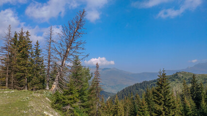 View over the mountains