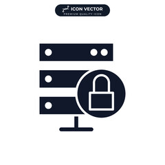 Database security icon symbol template for graphic and web design collection logo vector illustration