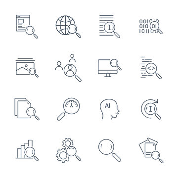 Search icons set . Search  pack symbol vector elements for infographic web