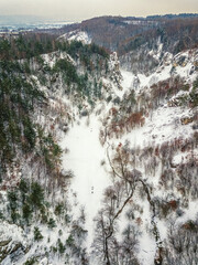 Dolina Kobylańska okiem drona - obrazy, fototapety, plakaty