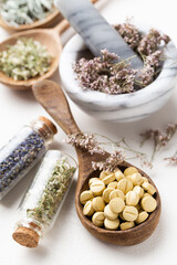 Herb capsule, Nutritional Supplement, Vitamin Pill, Herbal Medicine.