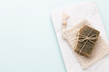 Handmade natural soap with herbal.