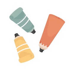 Cream in a jar for a hotel bathroom or home spa. Cozy relaxing spa home. Vector isolated colorful element.