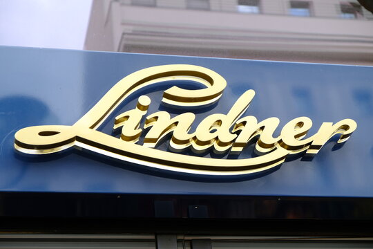 Berlin, Germany - July 15, 2017: Lindner bakery store logo