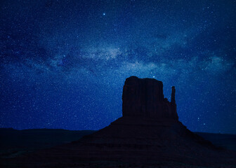 Milkyway Over West Mitten Monument Valley