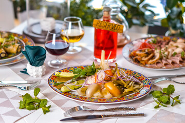 Georgian cuisine dishes: pickles.