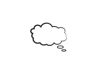 Bubble speech icon. Vector illustration. Flat design.
