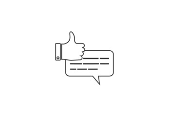 Feedback, like icon. Vector illustration. Flat design.