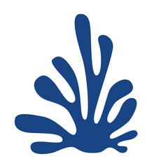 Abstract silhouette of algae or coral marine nature