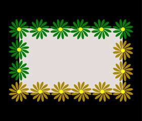 frame made of flowers, vector background	