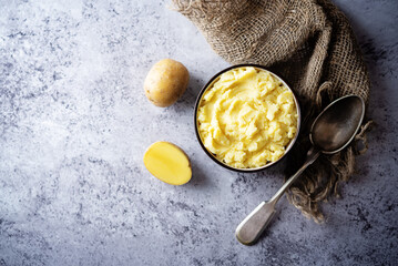 Mashed potato in a bowl