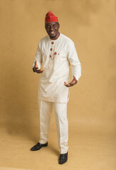 Yoruba Culturally Dressed Business Man Posing