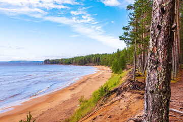 The picturesque shore of Lake Onega.