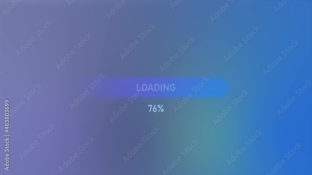 Aufkleber background with colored loading line with percentages. motion. loading line with inscription and per