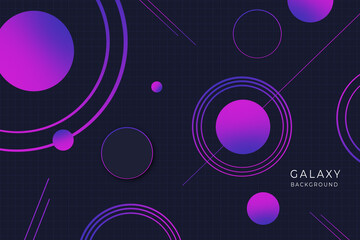 Futuristic galaxy background with geometric shapes