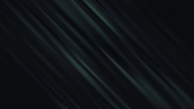 Shimmering gradient stripes on black background. Motion. Diagonal colored lines flicker and shimmer on black background. Flickering light lines create effect of Northern lights