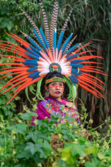 Aztec dancer in the field also known as 