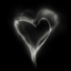 Smoke in the shape of a heart. Element for design.
