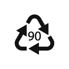 Composites recycling symbol LDPE 90. Vector illustration