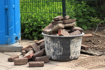 Bricks in a bucket