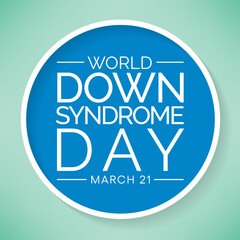 World Down Syndrome day is observed every year on March 21, it is a condition in which a person has an extra chromosome, they are small packages of genes in the body. vector illustration