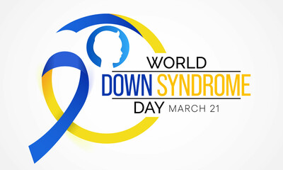 World Down Syndrome day is observed every year on March 21, it is a condition in which a person has an extra chromosome, they are small packages of genes in the body. vector illustration