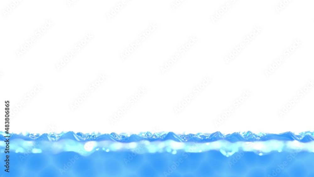 Poster realistic dof camera 60 fps 3d animation of the draining blue water rendered in uhd with alpha matte