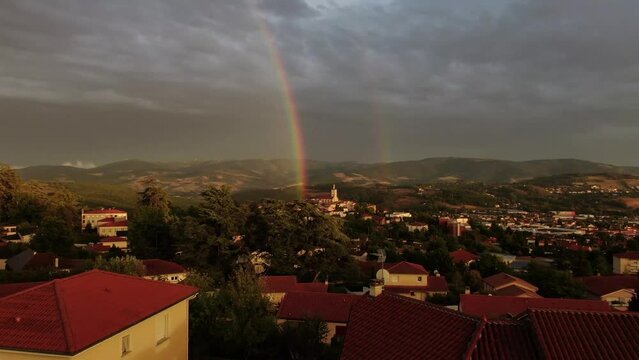 Plan arc-en-ciel pris &agrave; Sorbiers