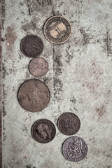 Obraz na płótnie Canvas Old World Coins
