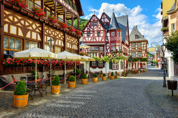 Old town center of Bacharach, Germany