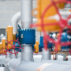 pipes and valves of the gas industry shop