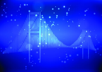 Fatih Sultan Mehmet Bridge. abstract background