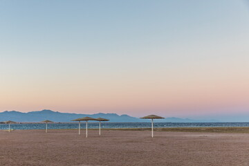 
Red Sea beach  at sunset near  Sharm El Sheikh, Egypt
