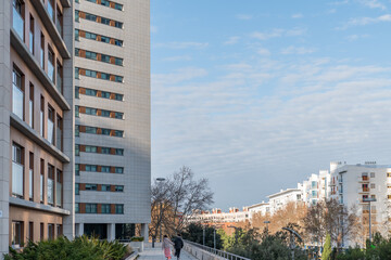 Modern architecture of apartments in Lisbon city, Portugal