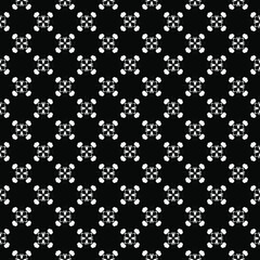 Black and white surface pattern texture. Bw ornamental graphic design. Mosaic ornaments. Pattern template. Vector illustration.