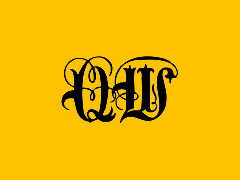 Calligraphy QW Logo, Unique Monogram qw Logo Design