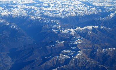 Obraz premium vue aérienne....alpes italo-suisse