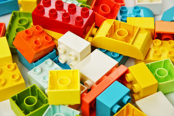 Blocks Multicolored parts of the children's constructor