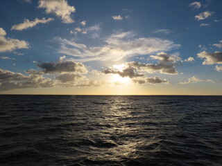 sunset over the sea