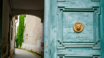 Ancient door on the streets of Szombathely