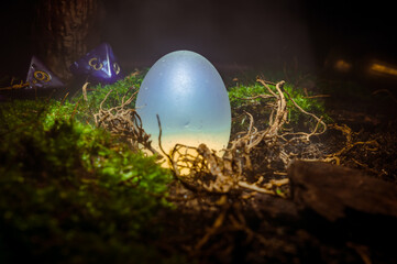 close-up of a matte glass dragon egg