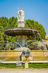 Fontaine de la Rotonde, an historic fountain located on the Place de la Rotonde, at the bottom of...